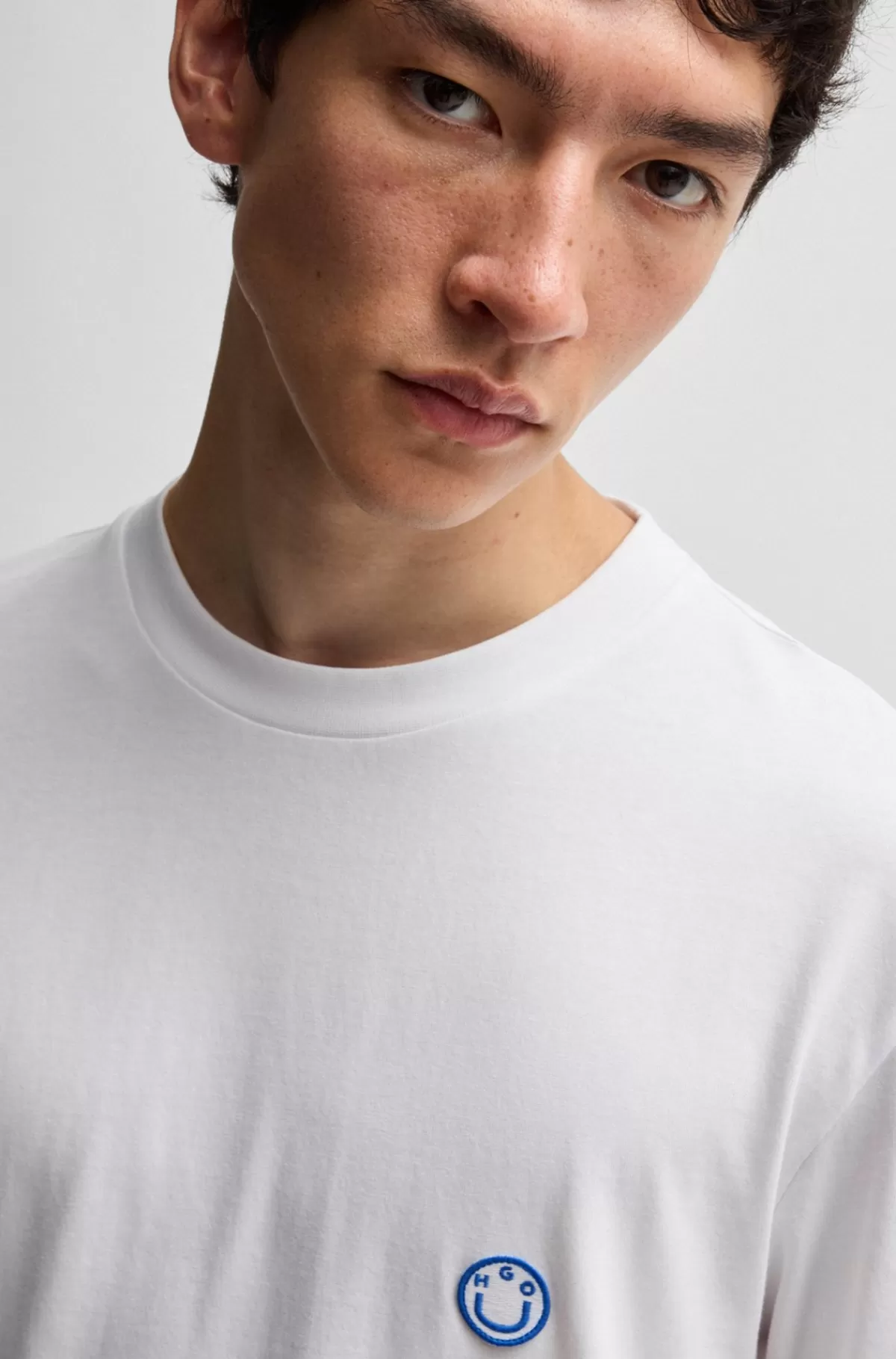 HUGO BOSS T-shirt I Bomuldsjersey Med Logo Hvid Best