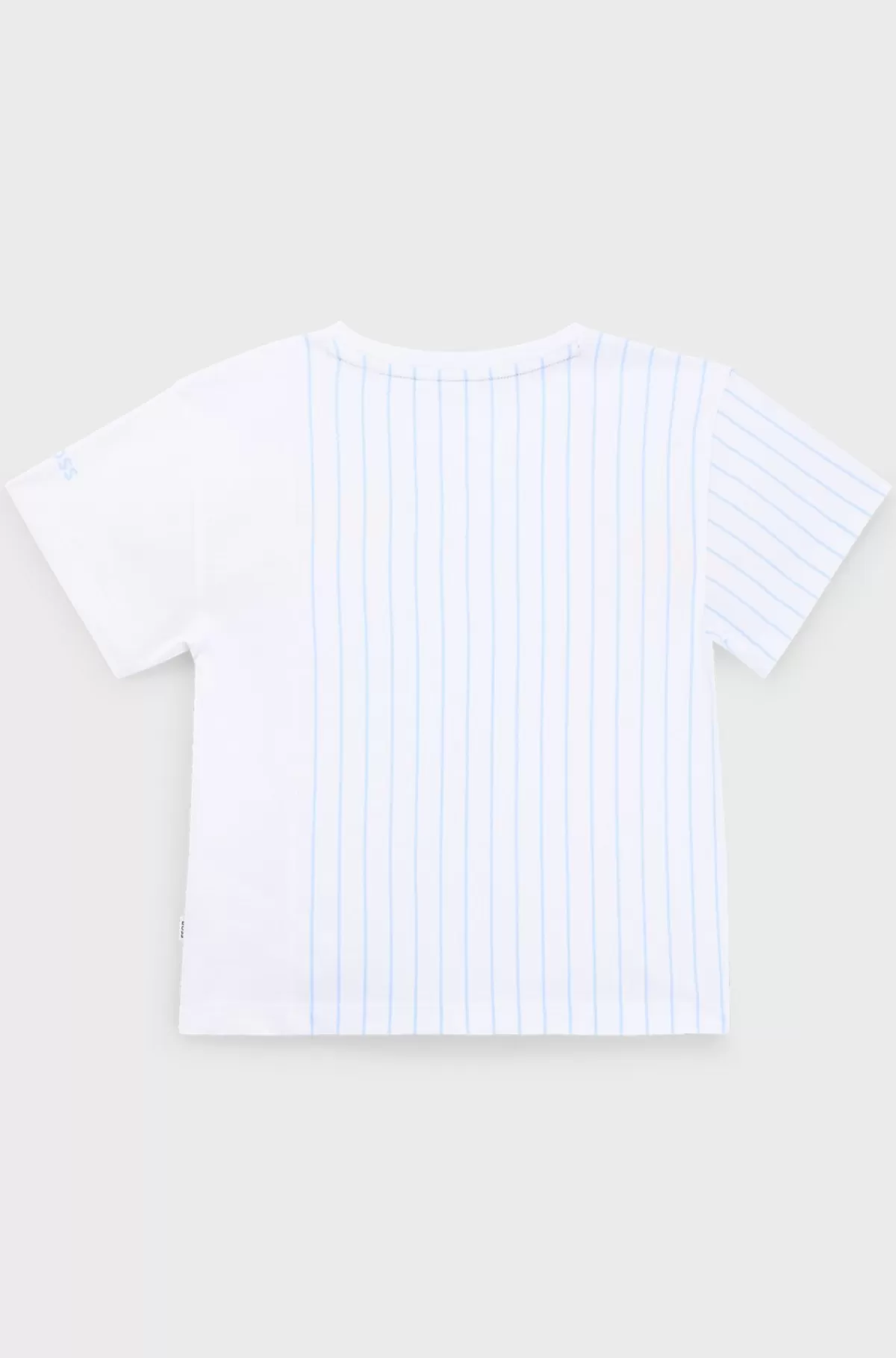 HUGO BOSS T-shirt Til Børn Med Loose Fit I Stribet Og Ensfarvet Bomuld Hvid Cheap