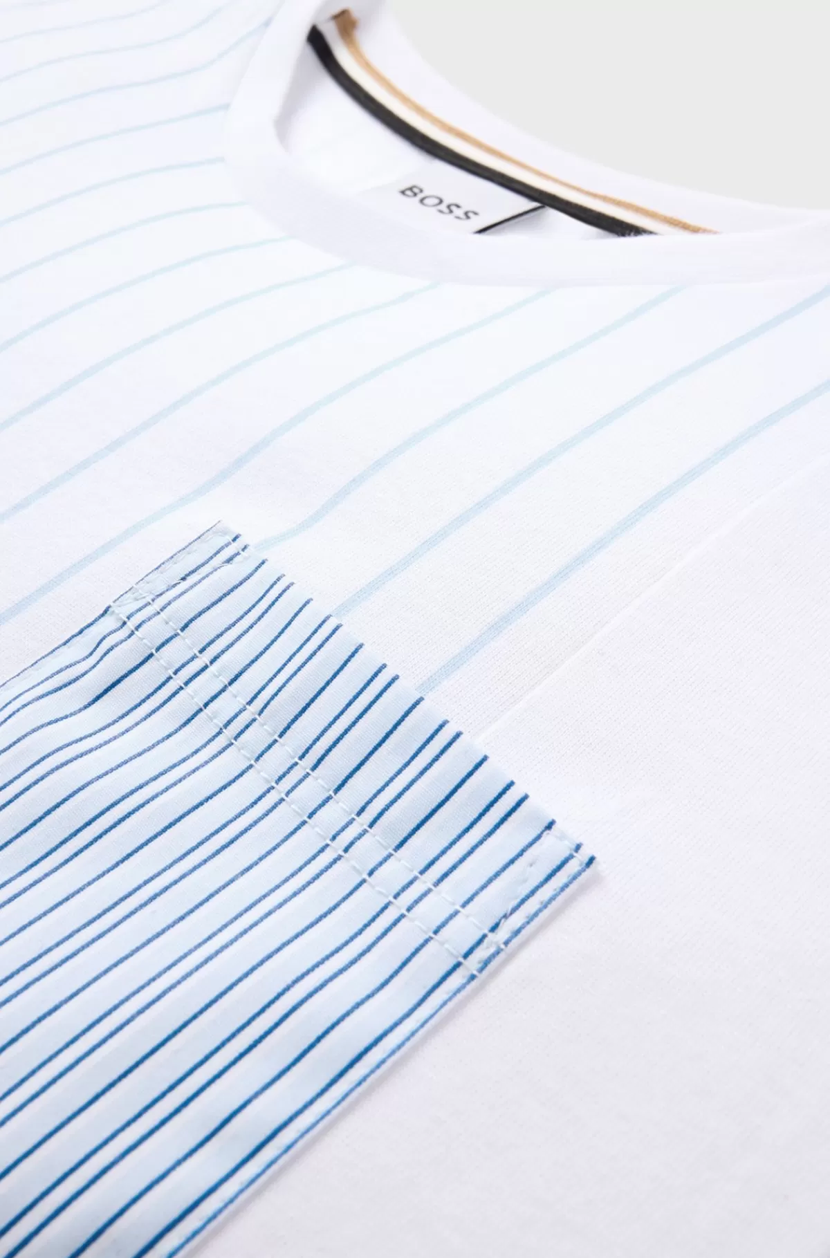 HUGO BOSS T-shirt Til Børn Med Loose Fit I Stribet Og Ensfarvet Bomuld Hvid Cheap