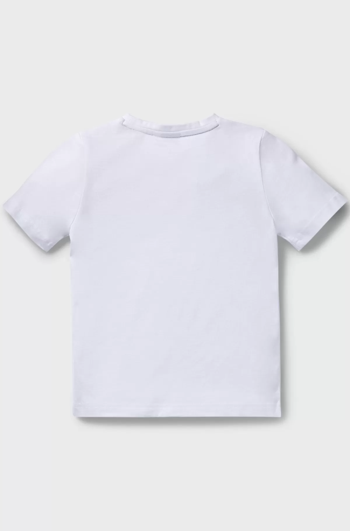 HUGO BOSS T-shirt Til Børn Med Regular Fit I Bomuld Med Logoprint Hvid Outlet