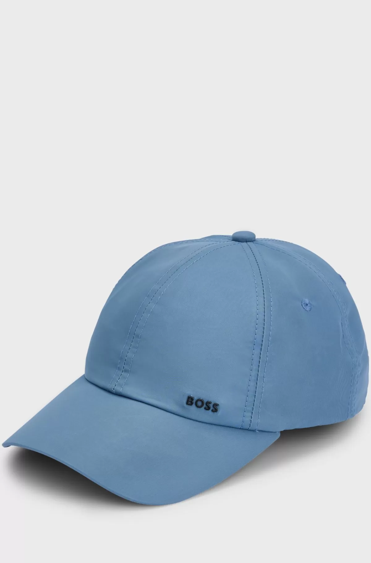 HUGO BOSS Vandskyende Kasket Med Seks Paneler Og Metallogo Blå Flash Sale
