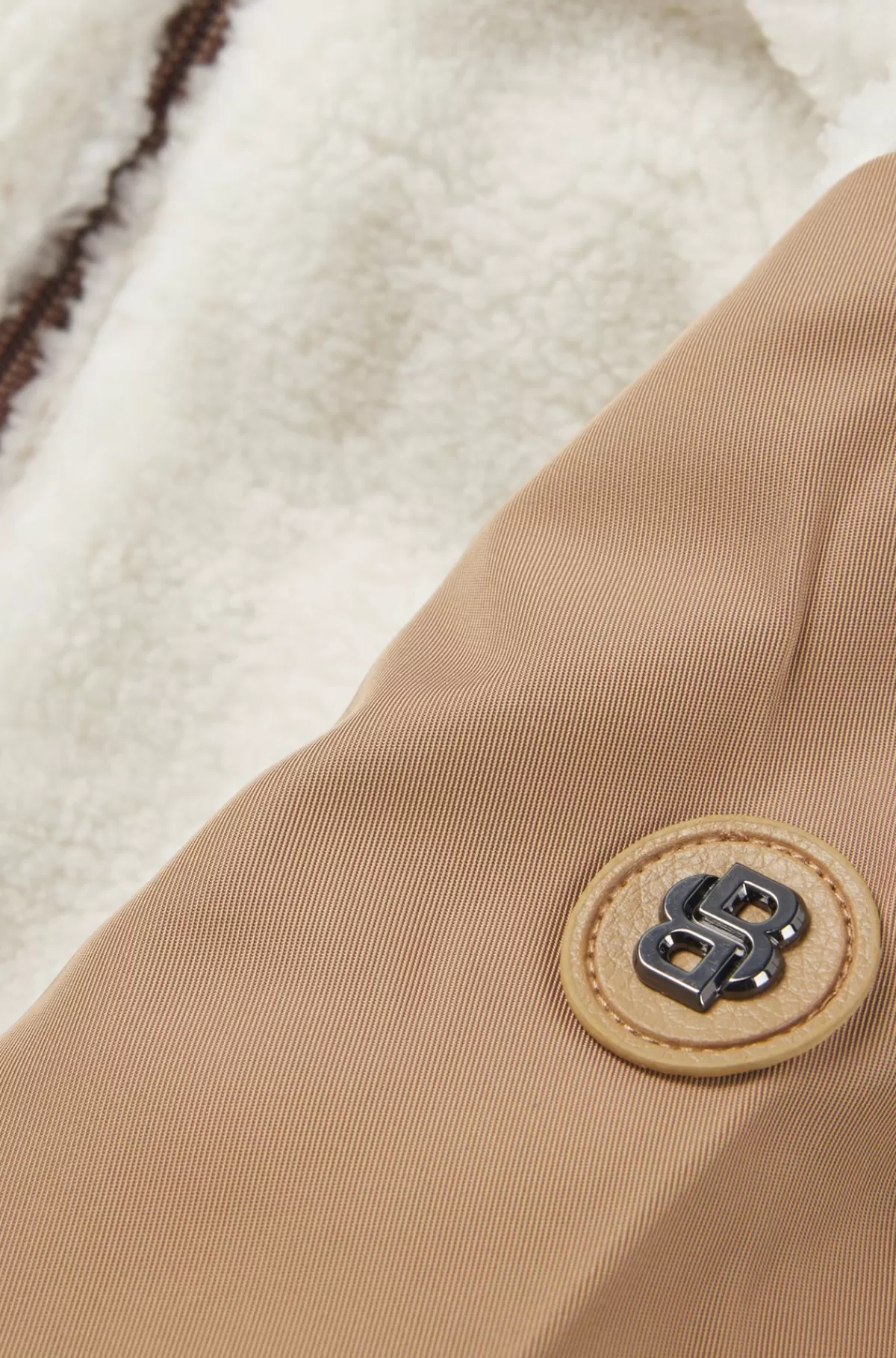 HUGO BOSS Vendbar Jakke Til Børn Med Hætte I Twill Og Sherpa-fleece Brun Fashion