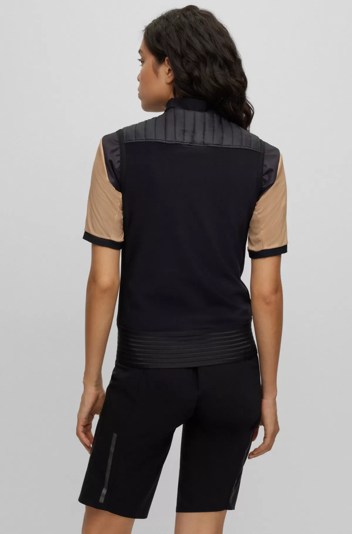 HUGO BOSS Vest I Vandskyende Materiale Med Isolerende Fyld Fra BOSS X ASSOS Sort Discount