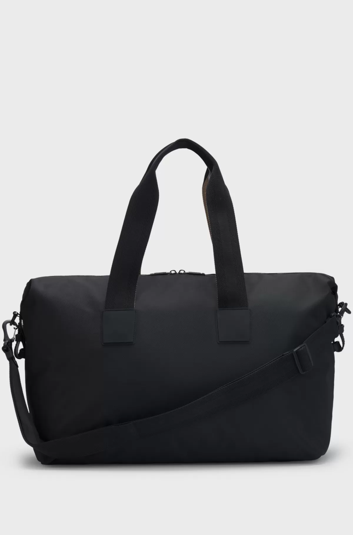 HUGO BOSS Weekendtaske Med Logo I Kontrastfarve Og Aftagelig Rem Sort Best